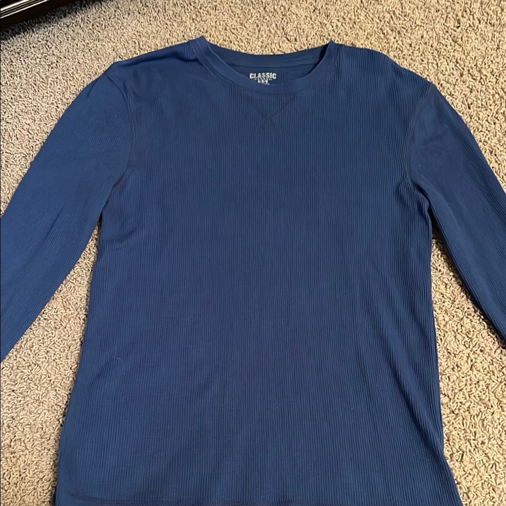 Classic Navy Blue Long Sleeve Shirt